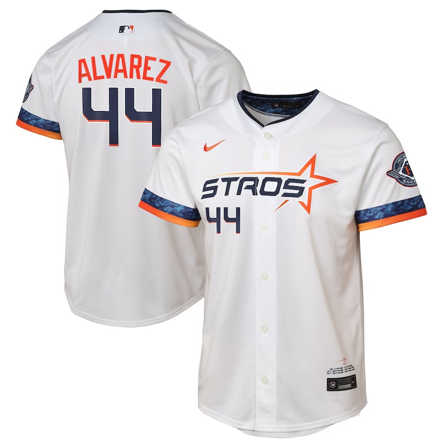 Youth Houston Astros Yordan Alvarez Nike White 2025 City Connect Limited Player Jersey - Ujersey Shop