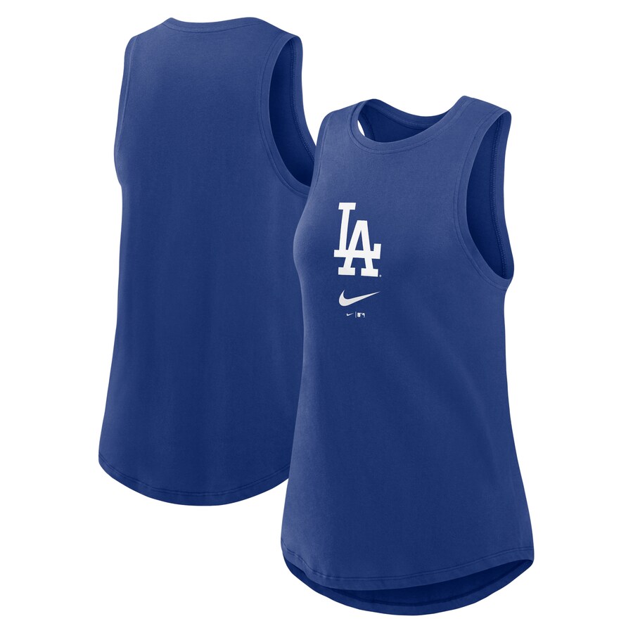 Women's Los Angeles Dodgers Nike Royal Legacy Icon High Neck Performance Tank Top - Ujersey Shop