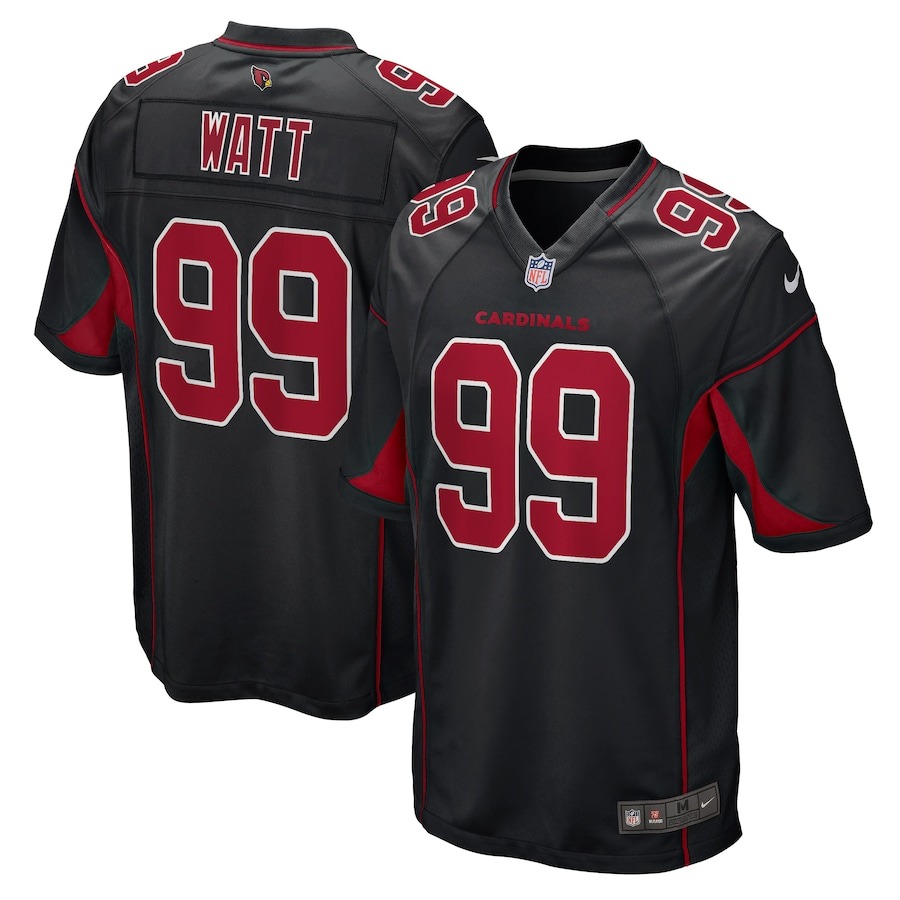 Men's Arizona Cardinals J.J. Watt Nike Black 2nd Alternate Game Jersey - Ujersey Shop