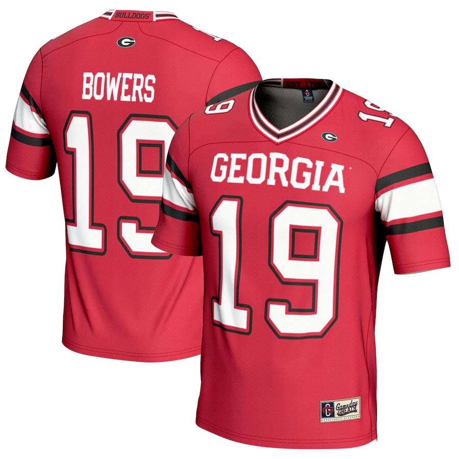 Brock Bowers Georgia Bulldogs GameDay Greats Youth NIL Player Football Jersey - Red - Ujersey Shop