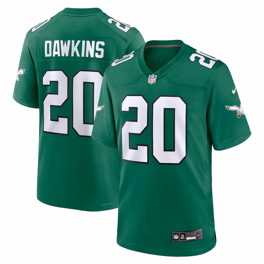 Men's Philadelphia Eagles Brian Dawkins Nike Kelly Green Alternate Retired Player Game Jersey - Ujersey Shop