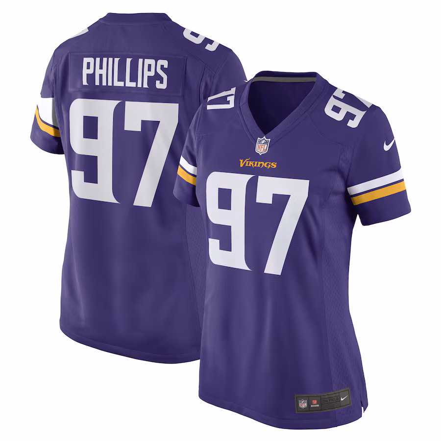 Women's Minnesota Vikings Harrison Phillips Nike Purple Game Player Jersey - Ujersey Shop