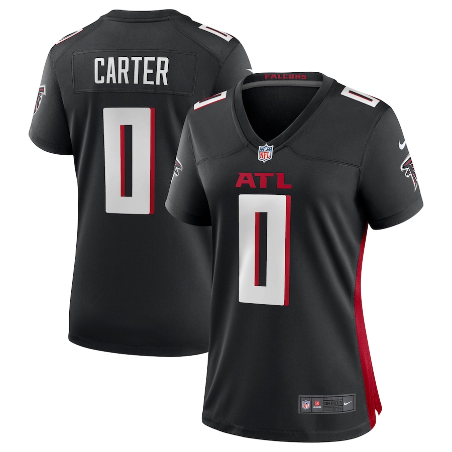 Women's Atlanta Falcons Lorenzo Carter Nike Black Game Player Jersey - Ujersey Shop