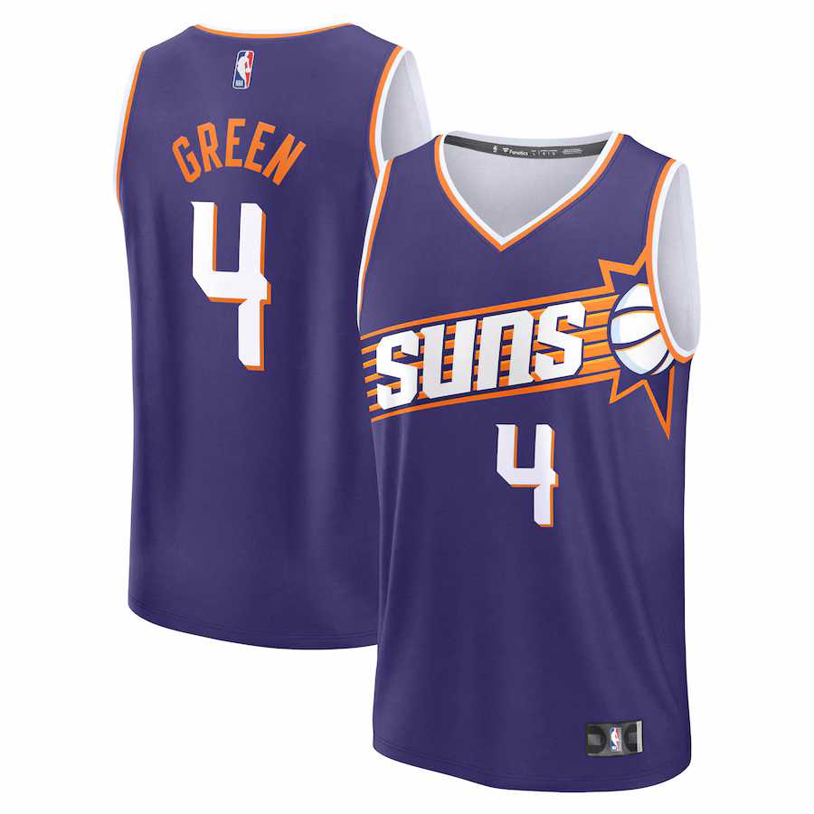 Men's Phoenix Suns Jalen Green Fanatics Purple Fast Break Replica Jersey - Icon Edition - Ujersey Shop