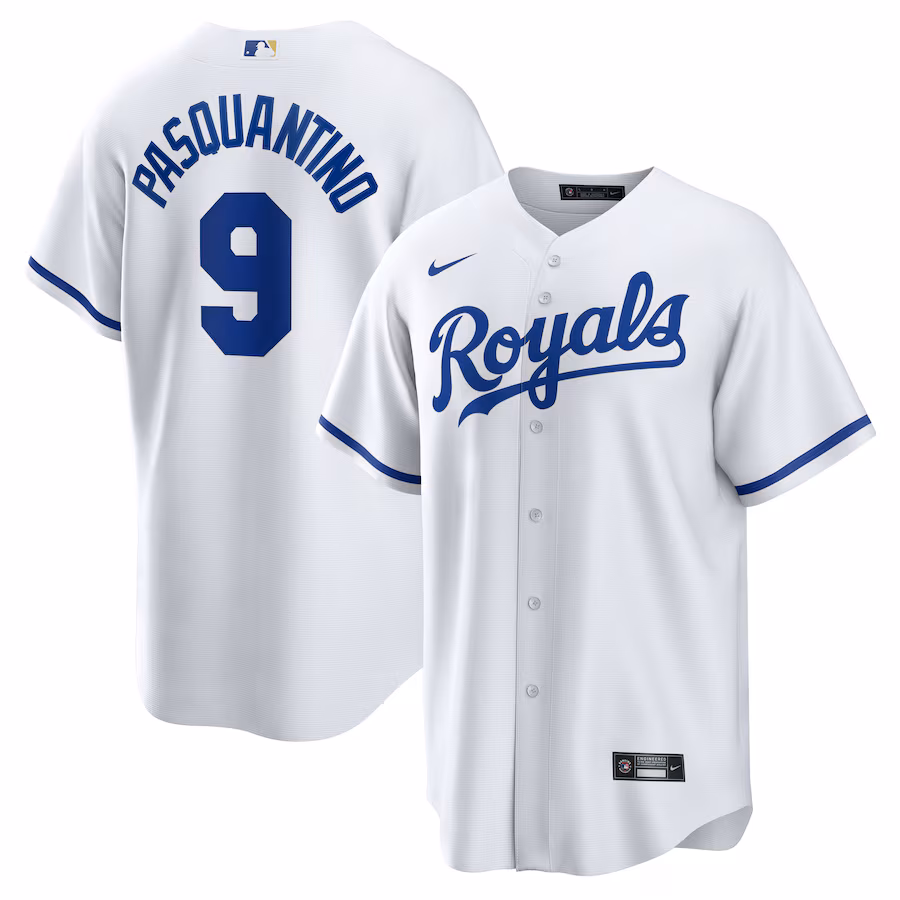 Men's Kansas City Royals Vinnie Pasquantino Nike White Home Replica Jersey - Ujersey Shop