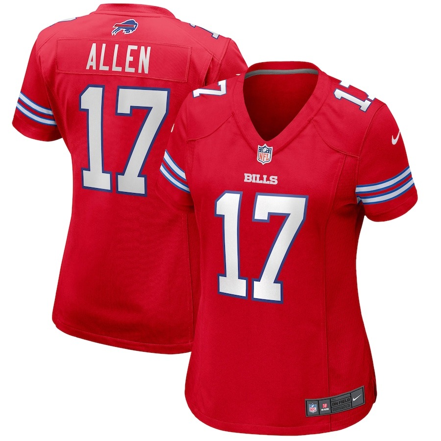 Women's Buffalo Bills Josh Allen Nike Red Alternate Game Player Jersey - Ujersey Shop