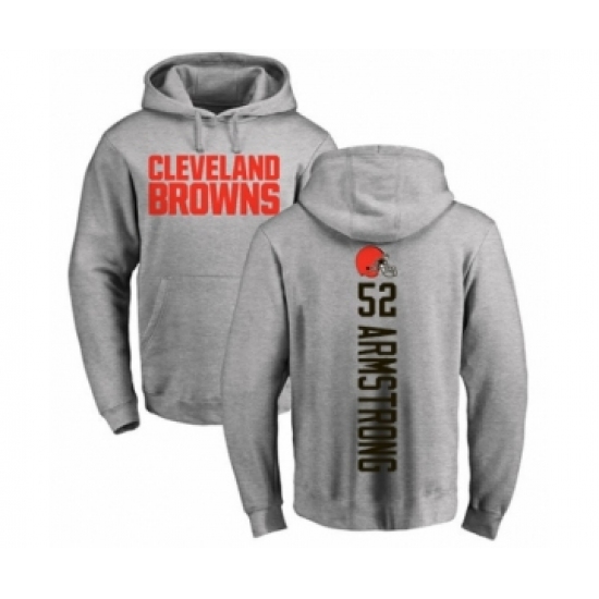 Football Cleveland Browns #52 Ray-Ray Armstrong Ash Backer Pullover Hoodie - Ujersey Shop