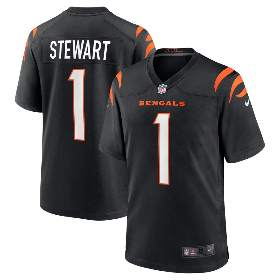 Men's Cincinnati Bengals Shemar Stewart Nike Black 2025 NFL Draft First Round Pick Game Jersey - Ujersey Shop