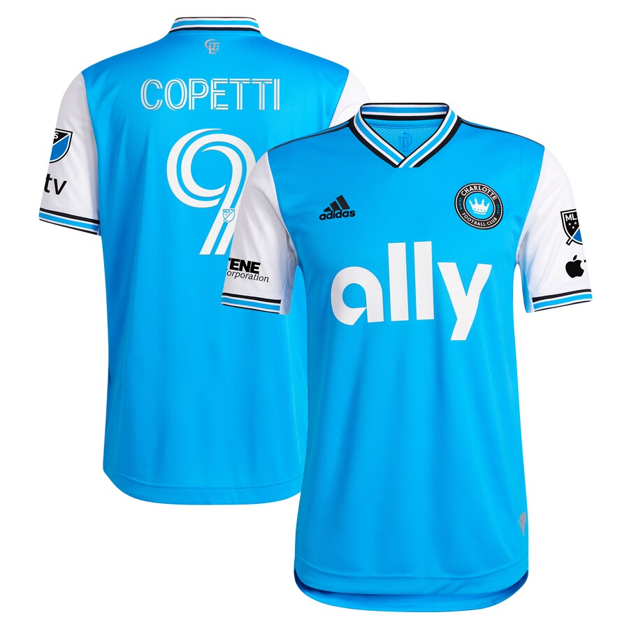 Men's Charlotte FC Enzo Copetti adidas Blue 2023 Newly Minted Authentic Player Jersey - Ujersey Shop