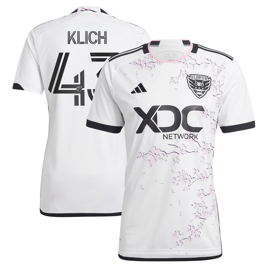 Men's D.C. United Mateusz Klich adidas White 2023 The Cherry Blossom Kit Replica Player Jersey - Ujersey Shop