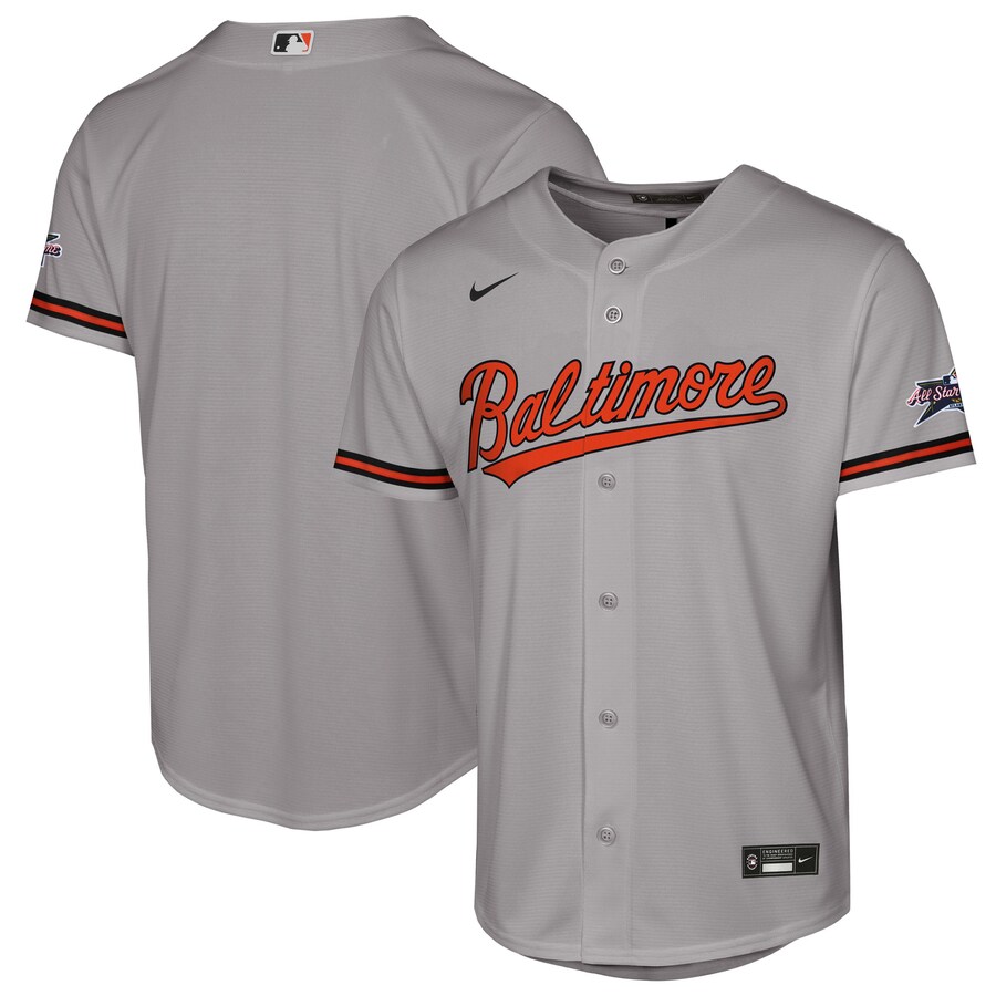 Youth Baltimore Orioles Nike Gray 2025 MLB All-Star Game Road Replica Jersey - Ujersey Shop