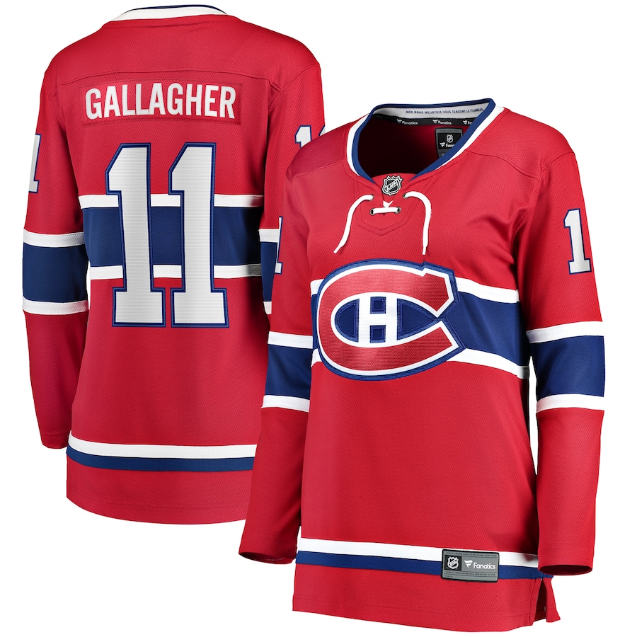 Women's Montreal Canadiens Brendan Gallagher Fanatics Red Home Breakaway Player Jersey - Ujersey Shop