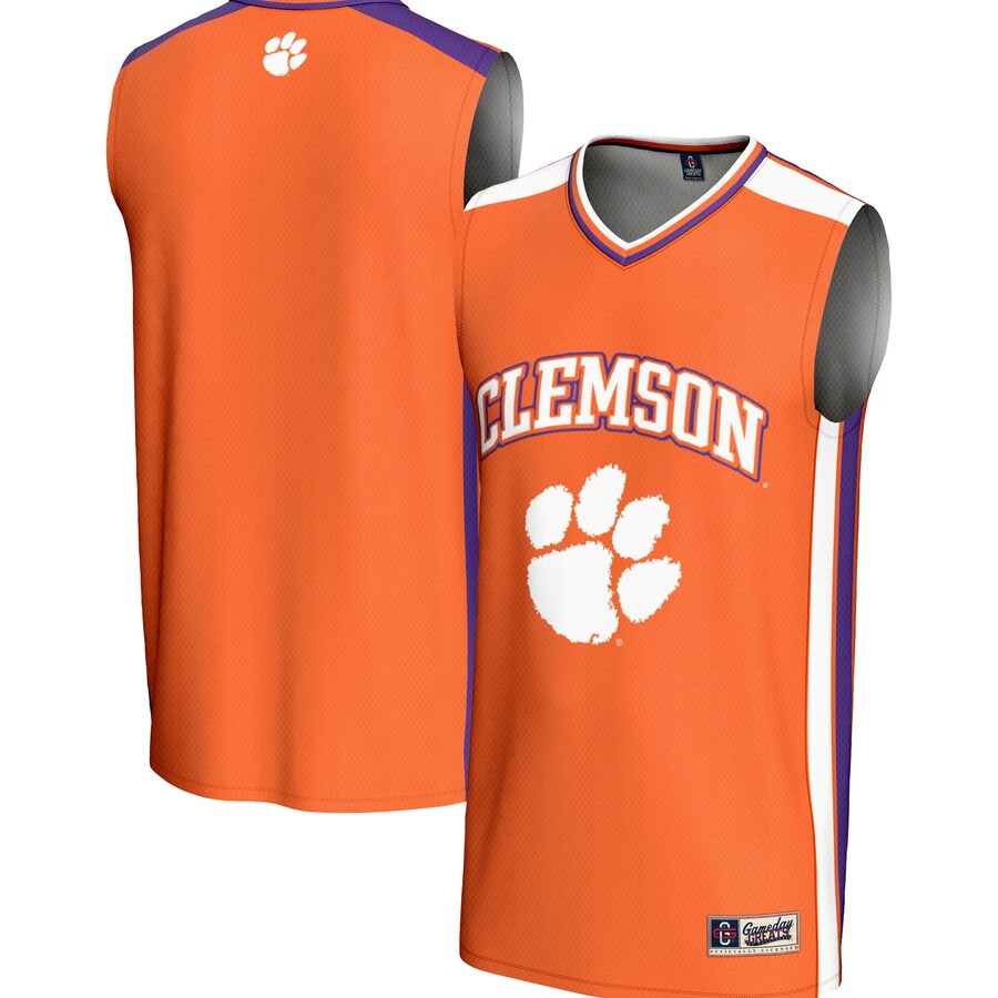 Men's GameDay Greats Orange Clemson Tigers Spirit Basketball Jersey - Ujersey Shop