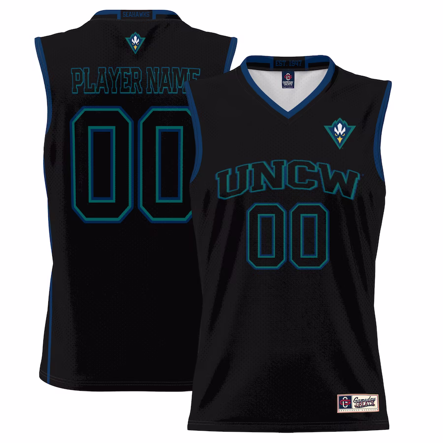 UNC Wilmington Seahawks GameDay Greats Unisex  Lightweight NIL Pick-A-Player Basketball Jersey - Black - Ujersey Shop