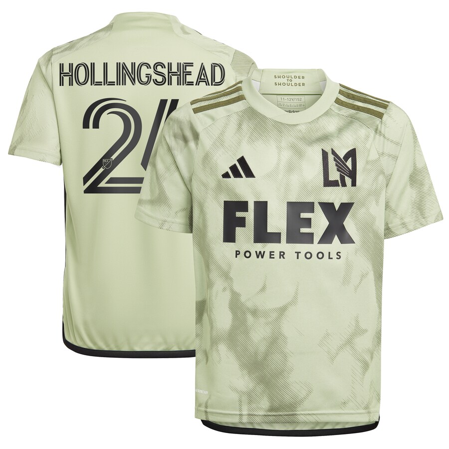 Youth LAFC Ryan Hollingshead adidas Green 2024 Smokescreen Replica Player Jersey - Ujersey Shop