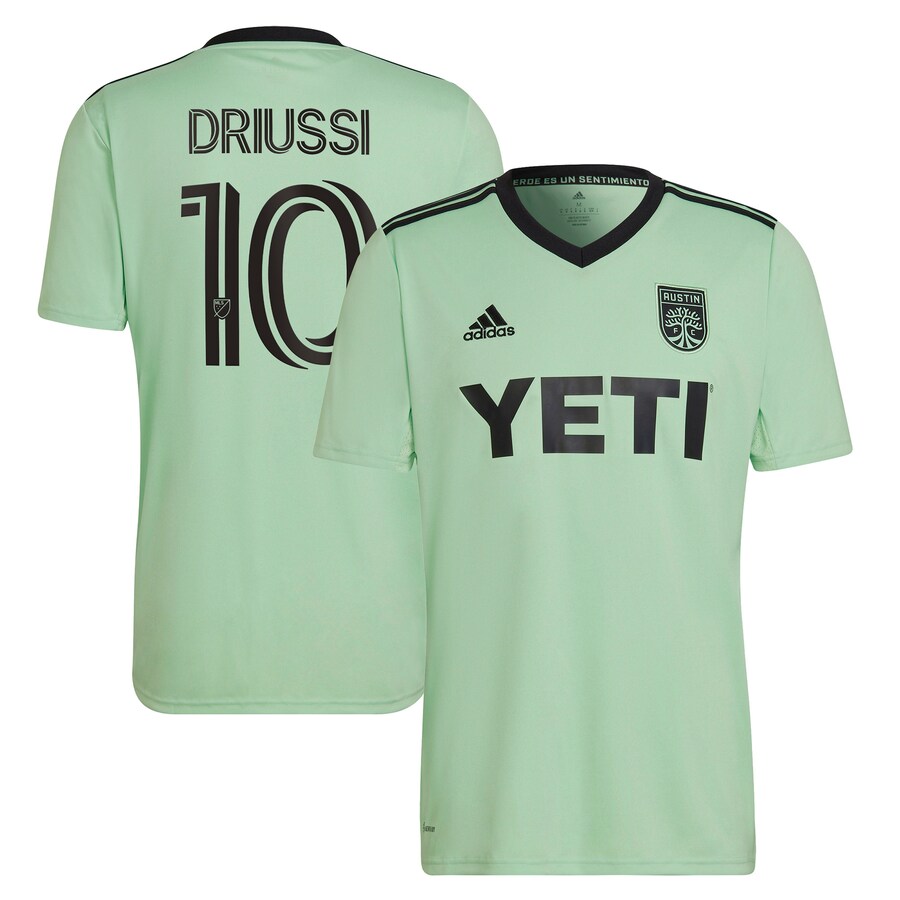 Men's Austin FC Sebastián Driussi adidas Mint 2023 The Sentimiento Kit Replica Player Jersey - Ujersey Shop