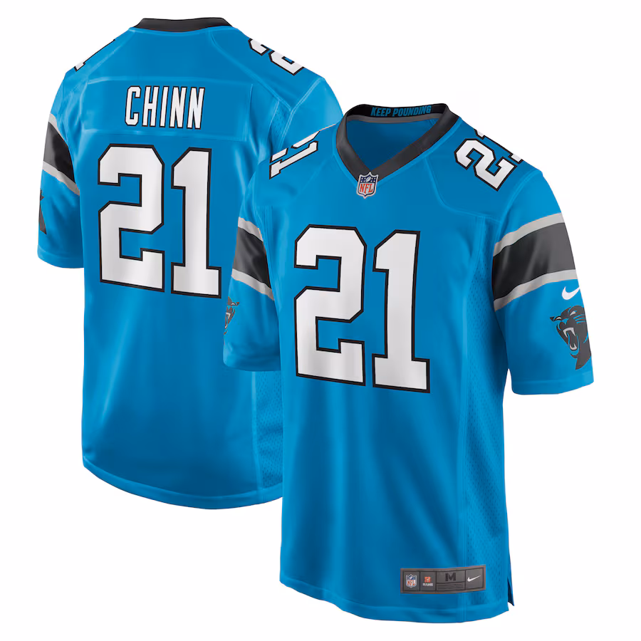 Men's Carolina Panthers Jeremy Chinn Nike Blue Game Jersey - Ujersey Shop