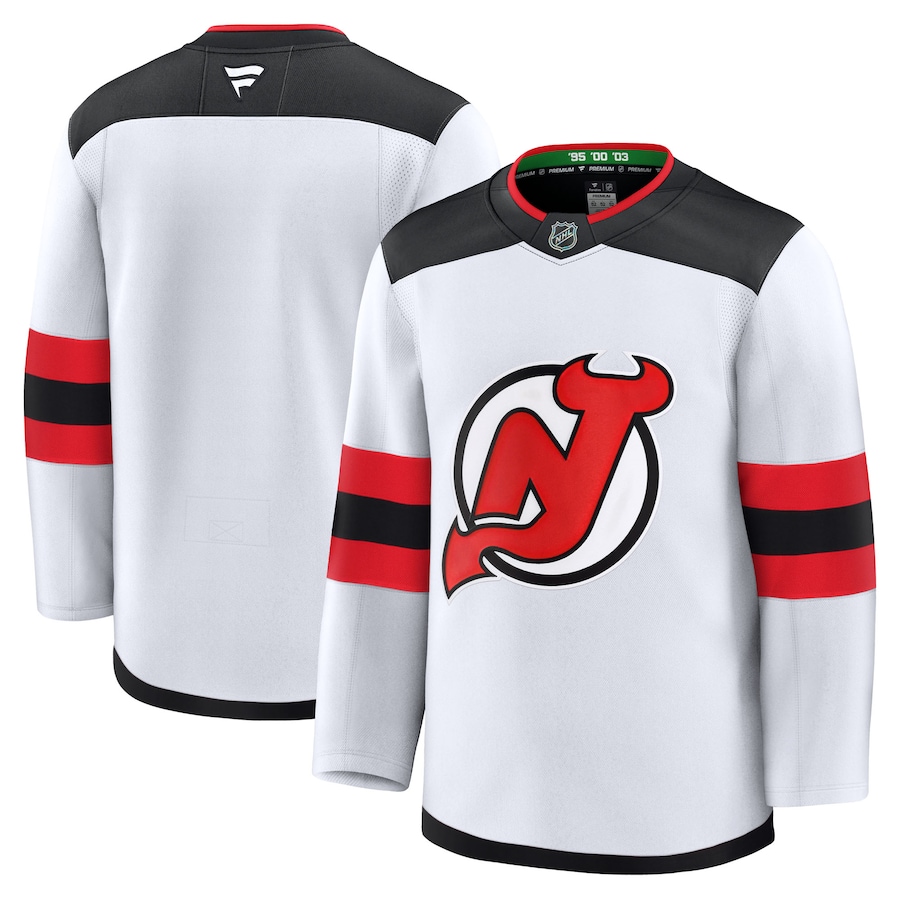Men's New Jersey Devils Fanatics White Away Premium Jersey - Ujersey Shop