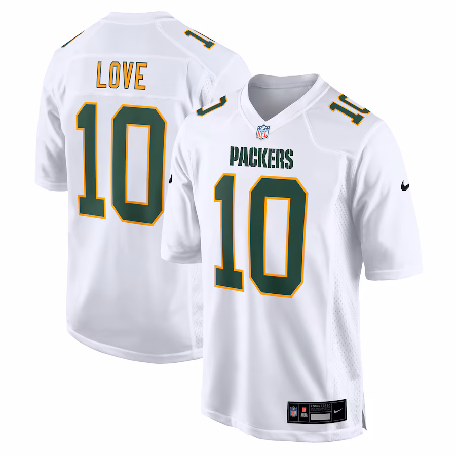 Men's Green Bay Packers Jordan Love Nike White Fashion Game Jersey - Ujersey Shop