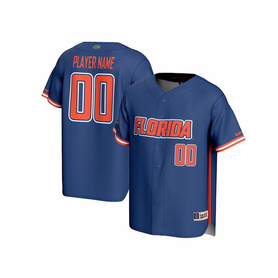 Florida Gators GameDay Greats Youth NIL Pick-A-Player Lightweight Baseball Jersey - Royal - Ujersey Shop