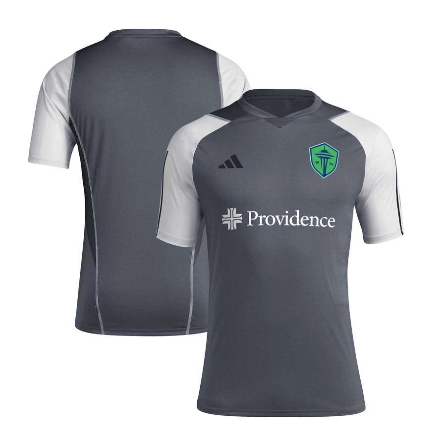 Men's Seattle Sounders FC adidas Gray 2024 AEROREADY Training Jersey - Ujersey Shop
