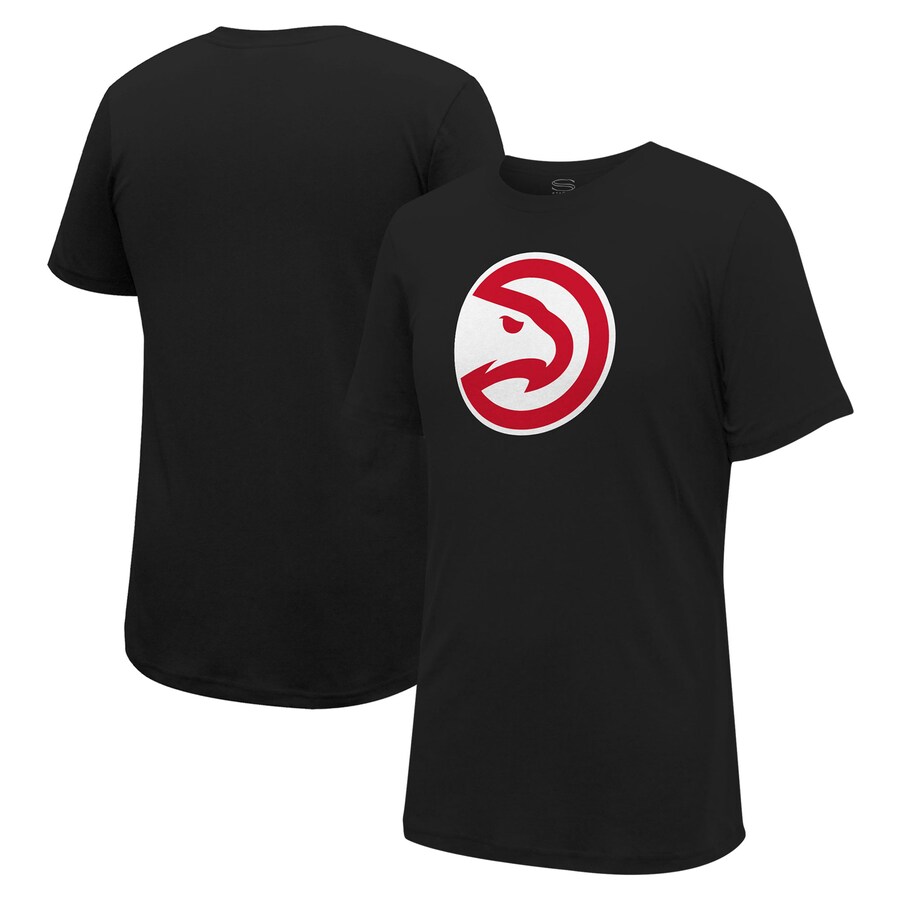 Unisex Atlanta Hawks Stadium Essentials Black Primary Logo T-Shirt - Ujersey Shop