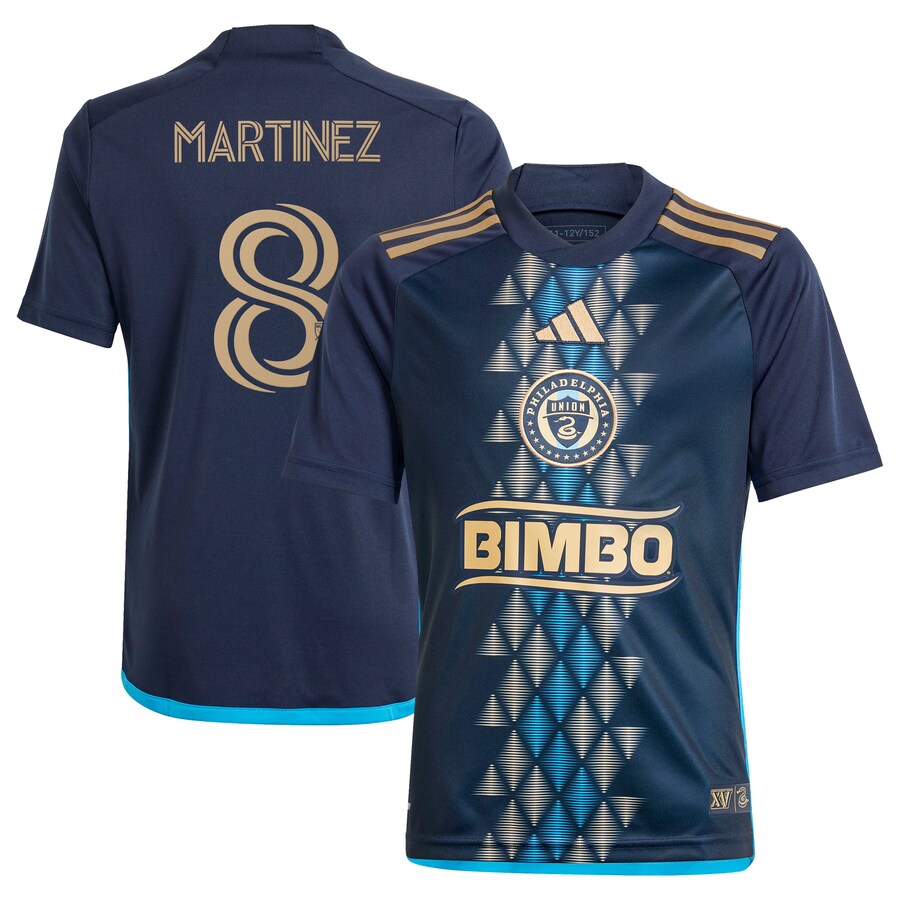 Youth Philadelphia Union Jose Martinez adidas Navy 2024 The XV Kit Replica Player Jersey - Ujersey Shop