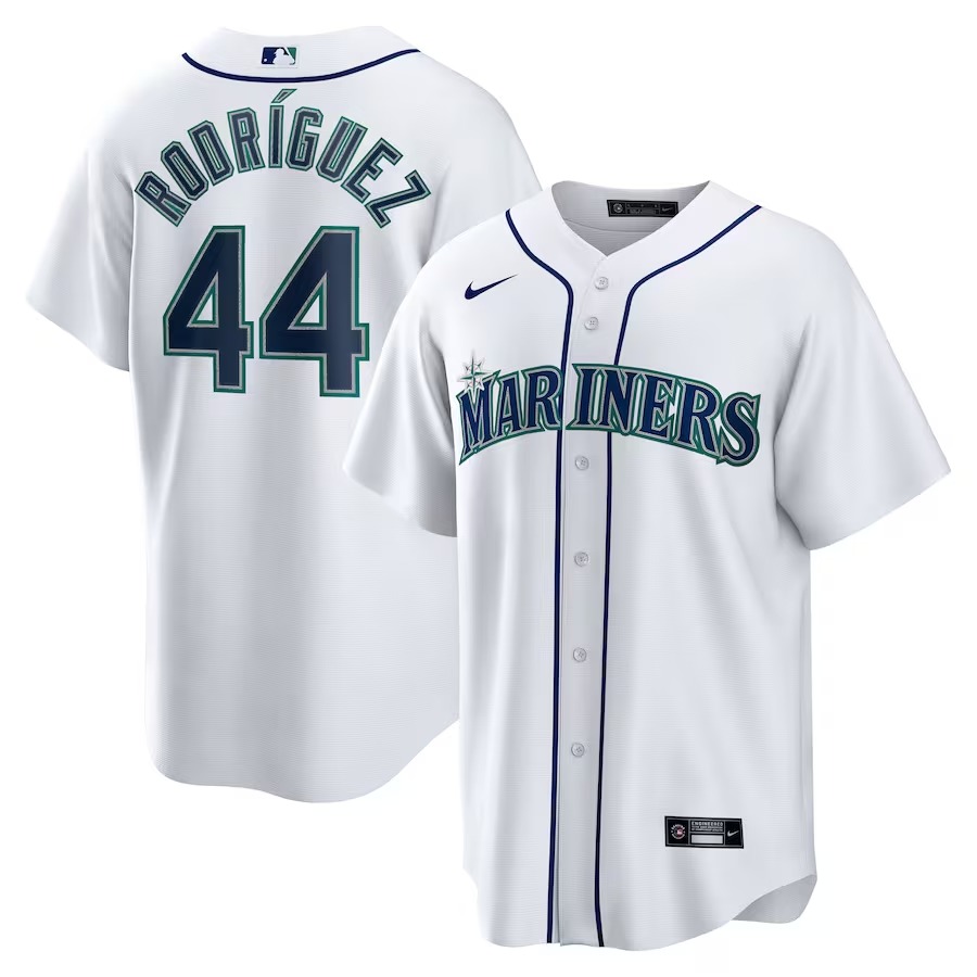 Men's Seattle Mariners Julio Rodriguez Nike White Home Replica Player Jersey - Ujersey Shop