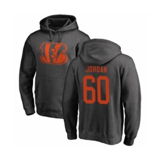 Football Cincinnati Bengals #60 Michael Jordan Ash One Color Pullover Hoodie - Ujersey Shop