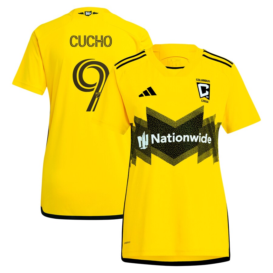 Women's Columbus Crew Cucho Hernández adidas Yellow 2024 The Home Kit Replica Player Jersey - Ujersey Shop