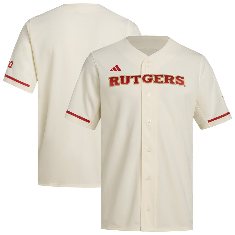Men's adidas  Cream Rutgers Scarlet Knights Replica Baseball Jersey - Ujersey Shop