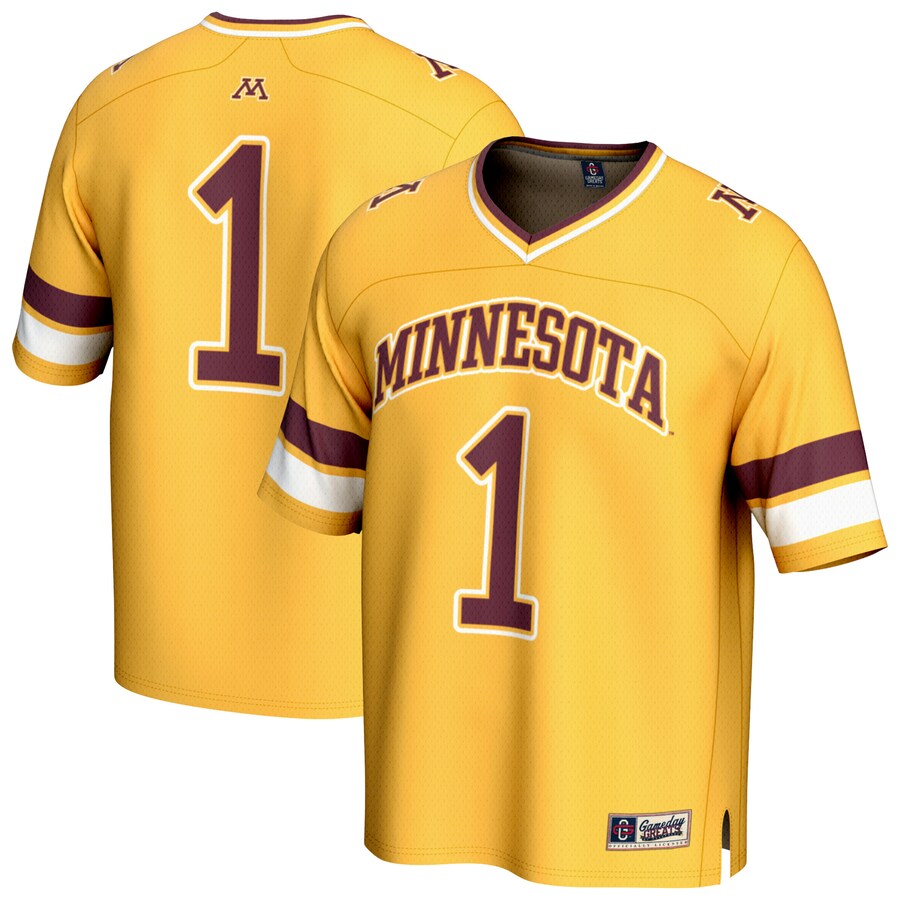 Unisex GameDay Greats #1 Gold Minnesota Golden Gophers Collegiate Football Fashion Jersey - Ujersey Shop