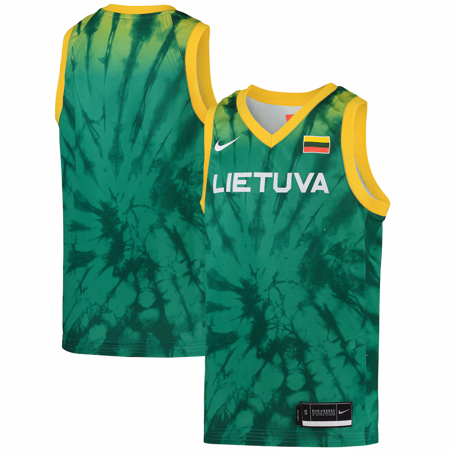 Youth Lithuania Basketball Nike Green 2020 Summer Olympics Replica Team Jersey - Ujersey Shop