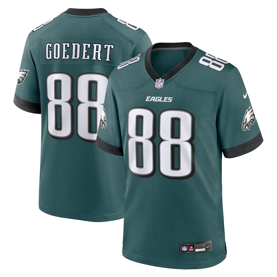 Men's Philadelphia Eagles Dallas Goedert Nike Midnight Green Team Game Jersey - Ujersey Shop