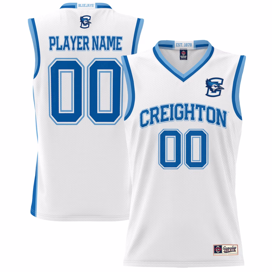 Creighton Bluejays GameDay Greats Youth NIL Pick-A-Player Lightweight Women's Basketball Jersey - White - Ujersey Shop