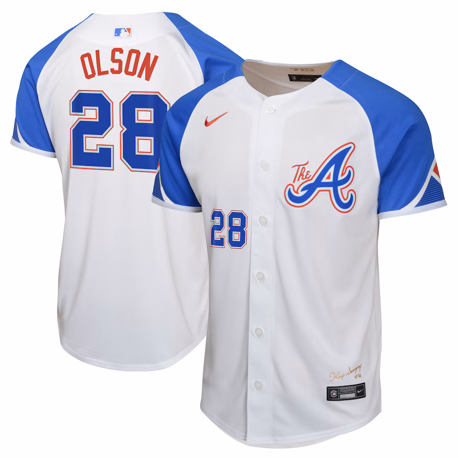 Youth Atlanta Braves Matt Olson Nike White City Connect Limited Player Jersey - Ujersey Shop