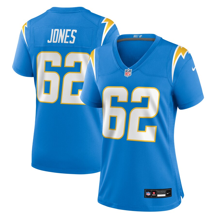Women's Los Angeles Chargers Nash Jones Nike Powder Blue Team Game Jersey - Ujersey Shop