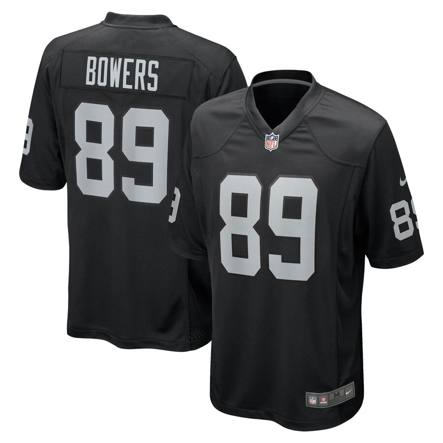Men's Las Vegas Raiders Brock Bowers Nike Black  Player Game Jersey - Ujersey Shop