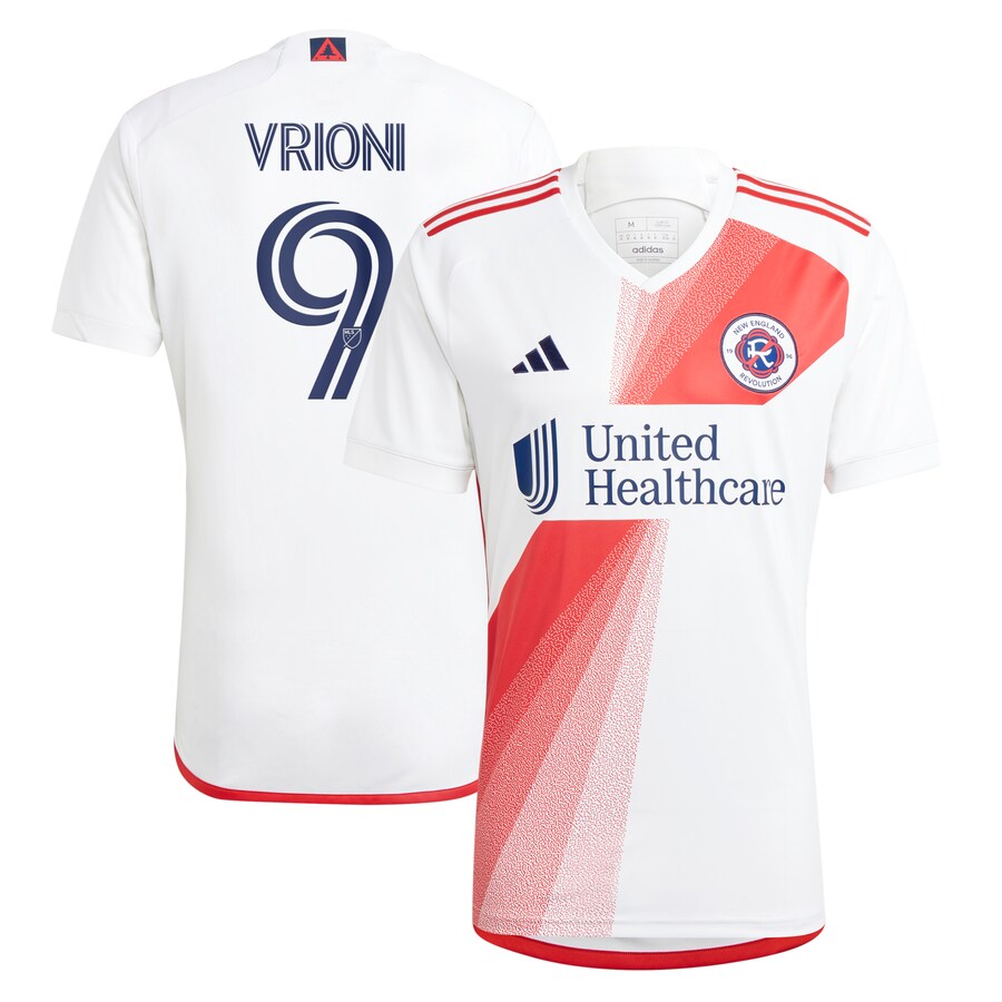 Men's New England Revolution Giacomo Vrioni adidas White 2023 Defiance Replica Jersey - Ujersey Shop