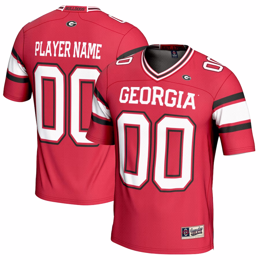 Georgia Bulldogs GameDay Greats NIL Pick-A-Player Football Jersey - Red - Ujersey Shop
