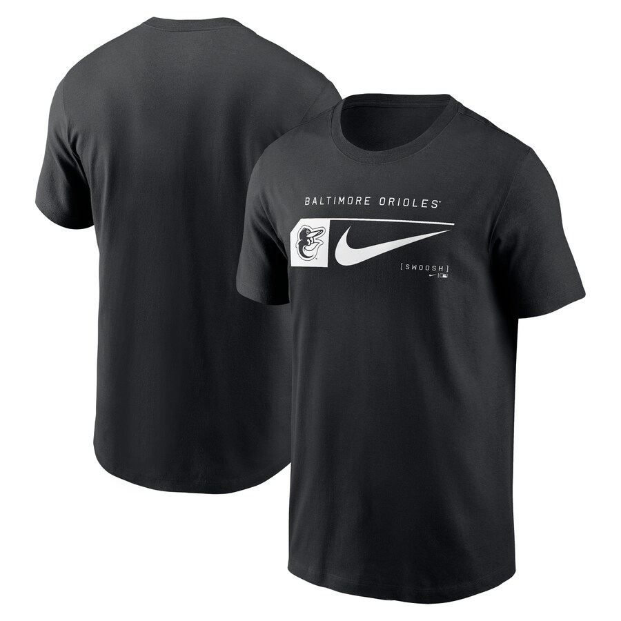 Men's Baltimore Orioles Nike Black Fashion Graphic Swoosh T-Shirt - Ujersey Shop