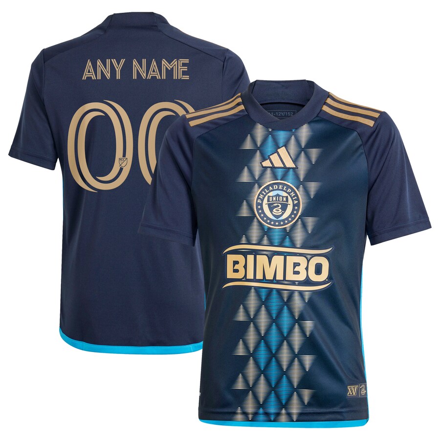 Youth Philadelphia Union  adidas Navy 2024 The XV Kit Replica Custom Jersey - Ujersey Shop