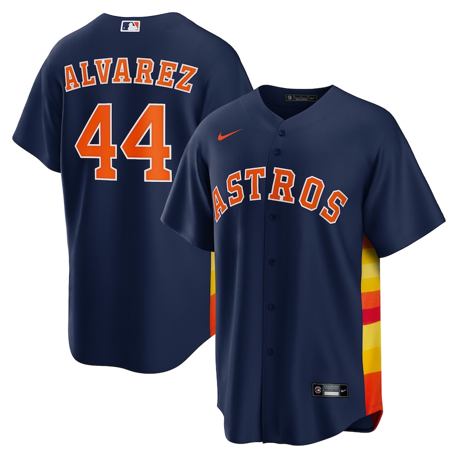 Men's Houston Astros Yordan Alvarez Nike Navy Alternate 2 Replica Jersey - Ujersey Shop
