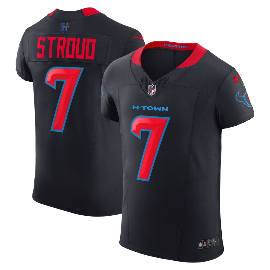Men's Houston Texans C.J. Stroud Nike Navy Alternate 2 Vapor F.U.S.E. Elite Jersey - Ujersey Shop