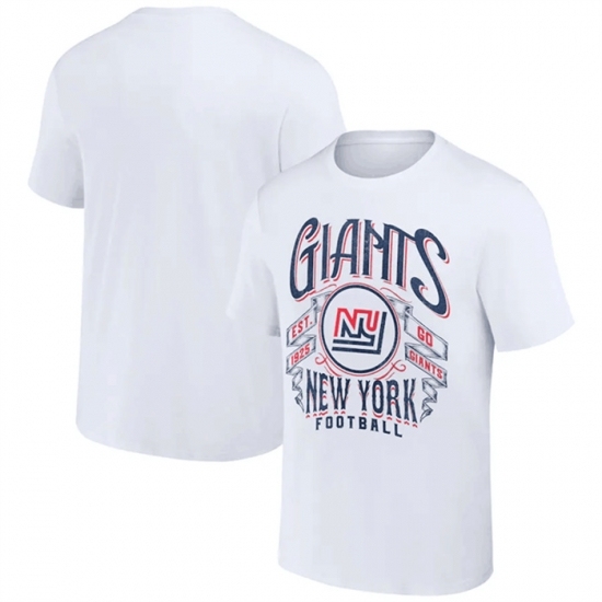 Men's New York Giants White X Darius Rucker Collection Vintage Football T Shirt - Ujersey Shop