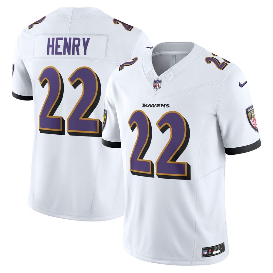 Men's Baltimore Ravens Derrick Henry Nike White Vapor F.U.S.E. Limited Jersey - Ujersey Shop