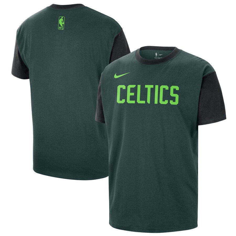 Men's Boston Celtics Nike Green 2024/25 City Edition Courtside Color Block T-Shirt - Ujersey Shop