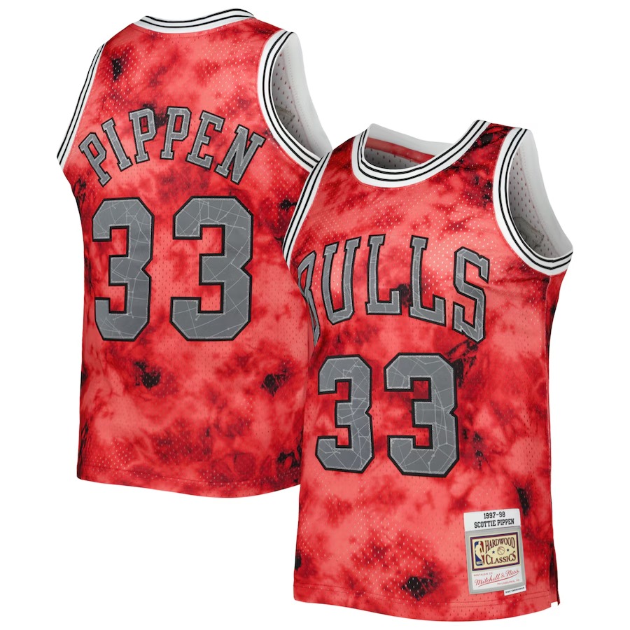 Men's Chicago Bulls Scottie Pippen Mitchell & Ness Red 1997/98 Galaxy Swingman Jersey - Ujersey Shop