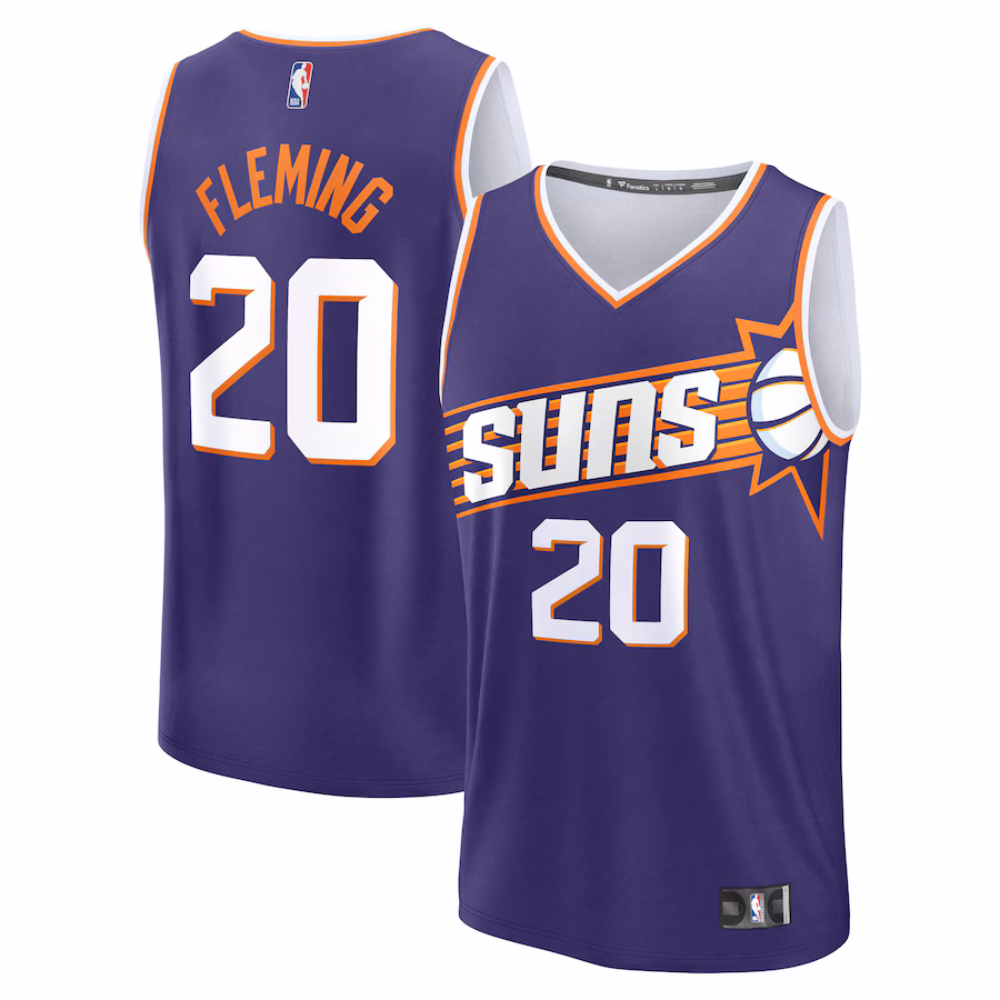 Youth Phoenix Suns Rasheer Fleming Fanatics Purple Fast Break Replica Jersey - Icon Edition - Ujersey Shop