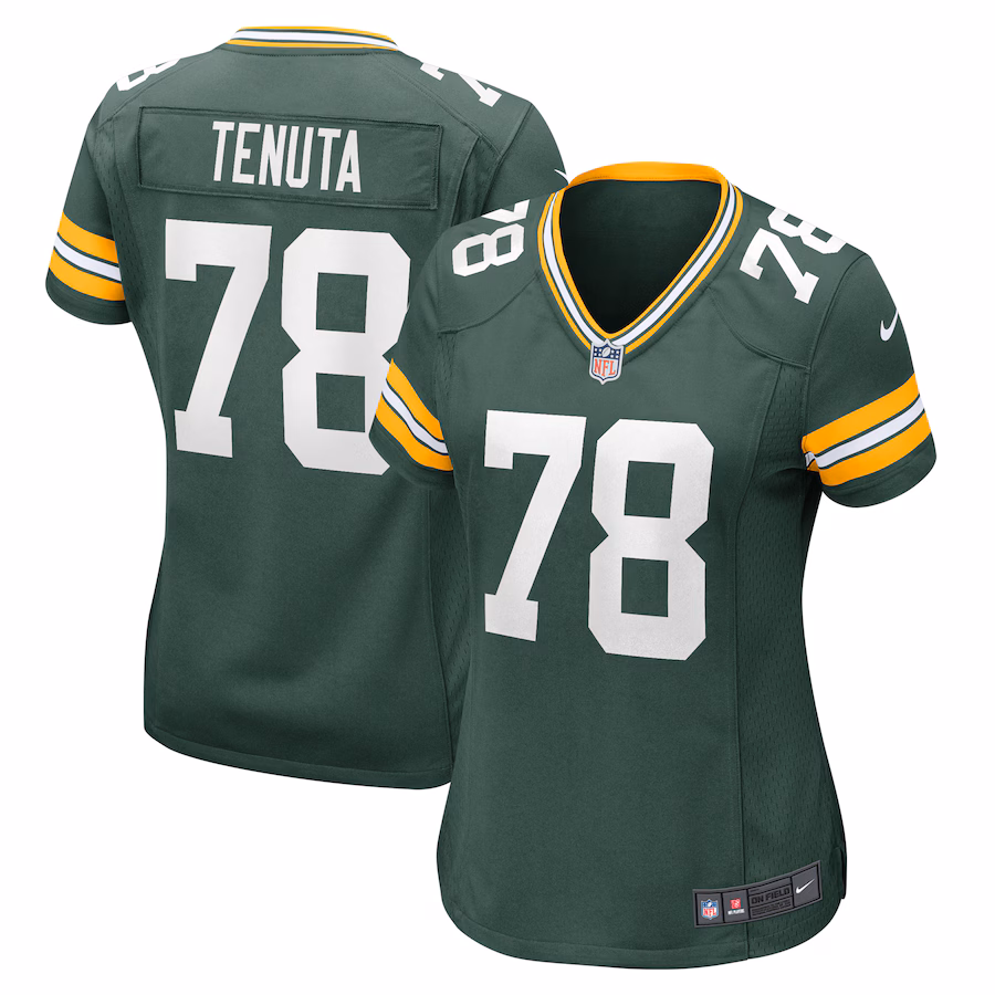 Women's Green Bay Packers Luke Tenuta Nike Green Home Game Player Jersey - Ujersey Shop